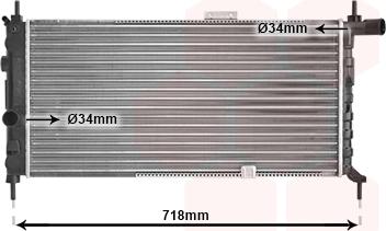 Van Wezel 37002066 - Radiator, engine cooling autospares.lv