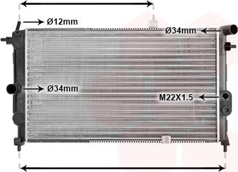 Van Wezel 37002190 - Radiator, engine cooling autospares.lv