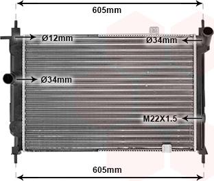 Van Wezel 37002191 - Radiator, engine cooling autospares.lv