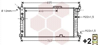 Van Wezel 37002169 - Radiator, engine cooling autospares.lv