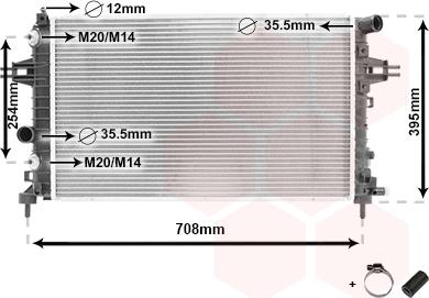 Van Wezel 37002362 - Radiator, engine cooling autospares.lv