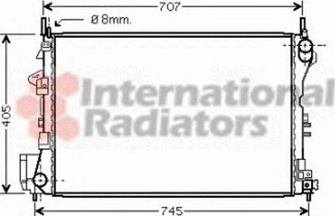 Van Wezel 37002339 - Radiator, engine cooling autospares.lv