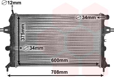 Van Wezel 37002296 - Radiator, engine cooling autospares.lv