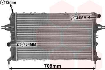 Van Wezel 37002293 - Radiator, engine cooling autospares.lv