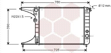 Van Wezel 37002245 - Radiator, engine cooling autospares.lv