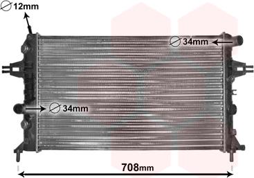 Van Wezel 37002254 - Radiator, engine cooling autospares.lv