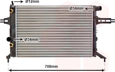 Van Wezel 37002256 - Radiator, engine cooling autospares.lv