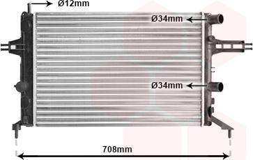 Van Wezel 37002257 - Radiator, engine cooling autospares.lv