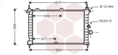 Van Wezel 37002266 - Radiator, engine cooling autospares.lv