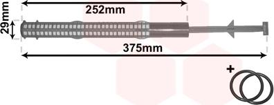 Van Wezel 3700D379 - Dryer, air conditioning autospares.lv