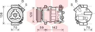 Van Wezel 3700K577 - Compressor, air conditioning autospares.lv