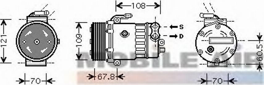 Van Wezel 3700K139 - Magnetic Clutch, air conditioner compressor autospares.lv