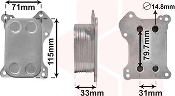 Van Wezel 37013701 - Oil Cooler, engine oil autospares.lv