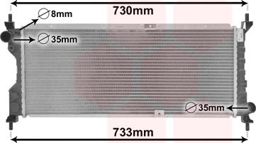 Van Wezel 37012185 - Radiator, engine cooling autospares.lv