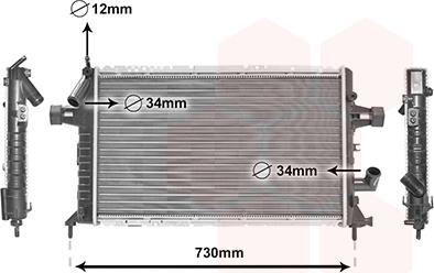 Van Wezel 37012294 - Radiator, engine cooling autospares.lv