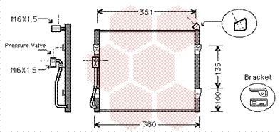 Van Wezel 25005089 - Condenser, air conditioning autospares.lv