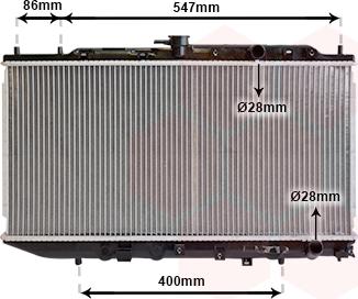 Van Wezel 25002047 - Radiator, engine cooling autospares.lv