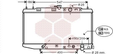 Van Wezel 25002064 - Radiator, engine cooling autospares.lv