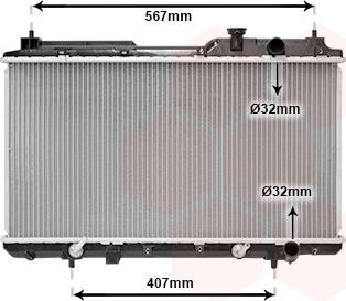 Van Wezel 25002104 - Radiator, engine cooling autospares.lv