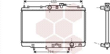 Van Wezel 25002176 - Radiator, engine cooling autospares.lv