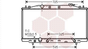 Van Wezel 25002224 - Radiator, engine cooling autospares.lv