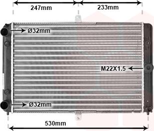 Van Wezel 26002008 - Radiator, engine cooling autospares.lv