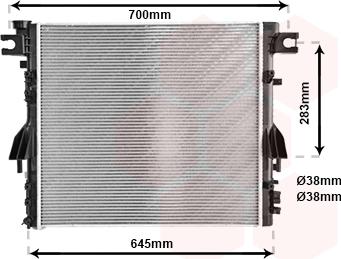 Van Wezel 21002052 - Radiator, engine cooling autospares.lv