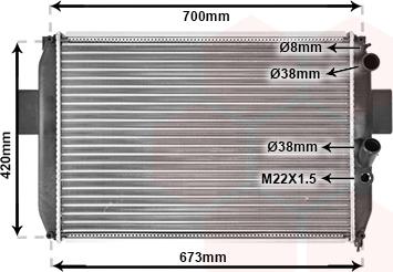 Van Wezel 28002050 - Radiator, engine cooling autospares.lv