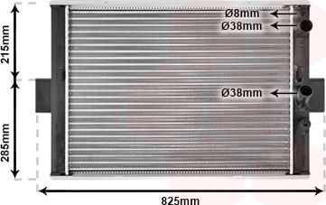 Van Wezel 28002062 - Radiator, engine cooling autospares.lv