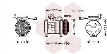 Van Wezel 2800K077 - Compressor, air conditioning autospares.lv