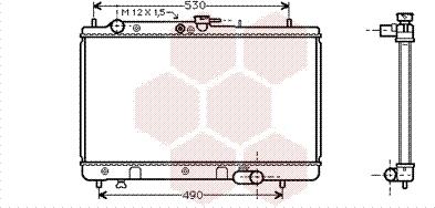 Van Wezel 27002095 - Radiator, engine cooling autospares.lv