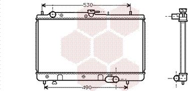 Van Wezel 27002090 - Radiator, engine cooling autospares.lv