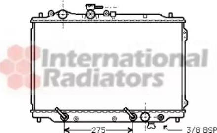 Van Wezel 27002051 - Radiator, engine cooling autospares.lv