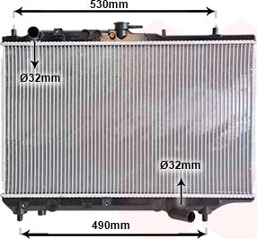 Van Wezel 27002088 - Radiator, engine cooling autospares.lv