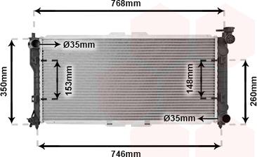 Van Wezel 27002027 - Radiator, engine cooling autospares.lv