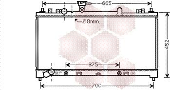 Van Wezel 27002220 - Radiator, engine cooling autospares.lv