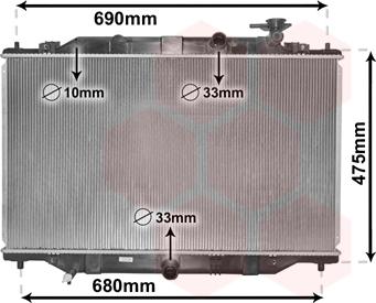 Van Wezel 27002272 - Radiator, engine cooling autospares.lv