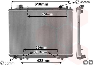 Van Wezel 27012709 - Radiator, engine cooling autospares.lv