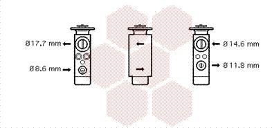 Van Wezel 74001048 - Expansion Valve, air conditioning autospares.lv