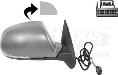 Van Wezel 7623808 - Outside Mirror autospares.lv