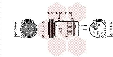 Van Wezel 7300K005 - Compressor, air conditioning autospares.lv