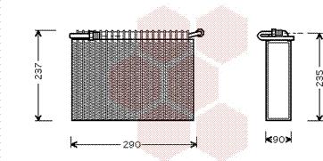 Van Wezel 7300V006 - Evaporator, air conditioning autospares.lv