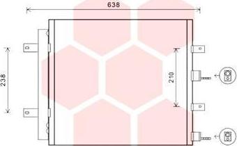 Van Wezel 77005051 - Condenser, air conditioning autospares.lv