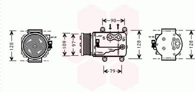 Van Wezel 7700K026 - Compressor, air conditioning autospares.lv