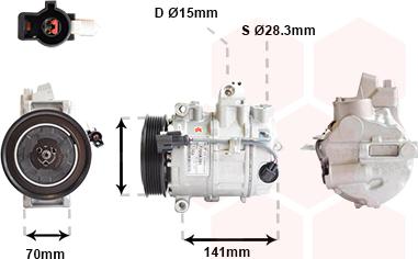 Van Wezel 7701K701 - Compressor, air conditioning autospares.lv