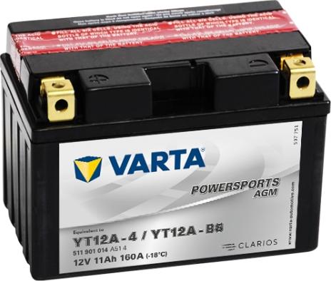 Varta 511901014A514 - Starter Battery autospares.lv