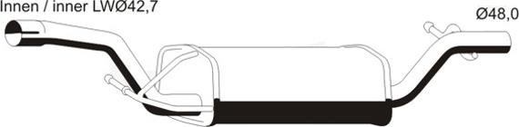 VEGAZ FS-570ERNS - Middle Silencer autospares.lv