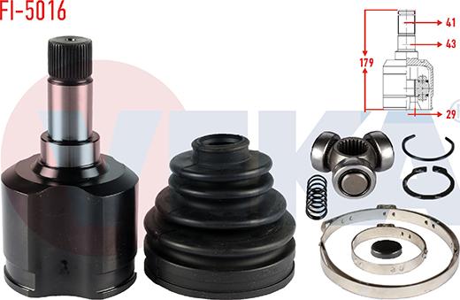 Veka FI-5016 - Joint Kit, drive shaft autospares.lv