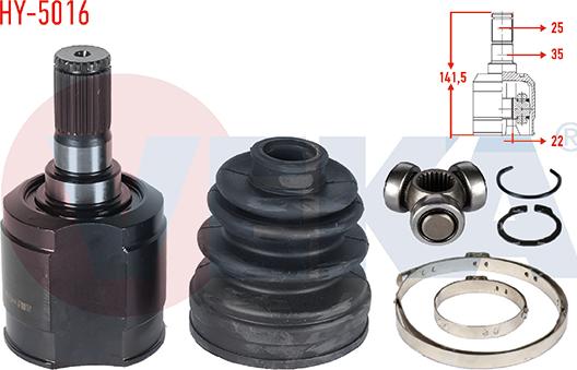 Veka HY-5016 - Joint Kit, drive shaft autospares.lv