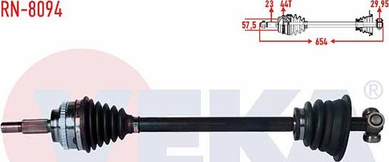 Veka RN-8094 - Drive Shaft autospares.lv